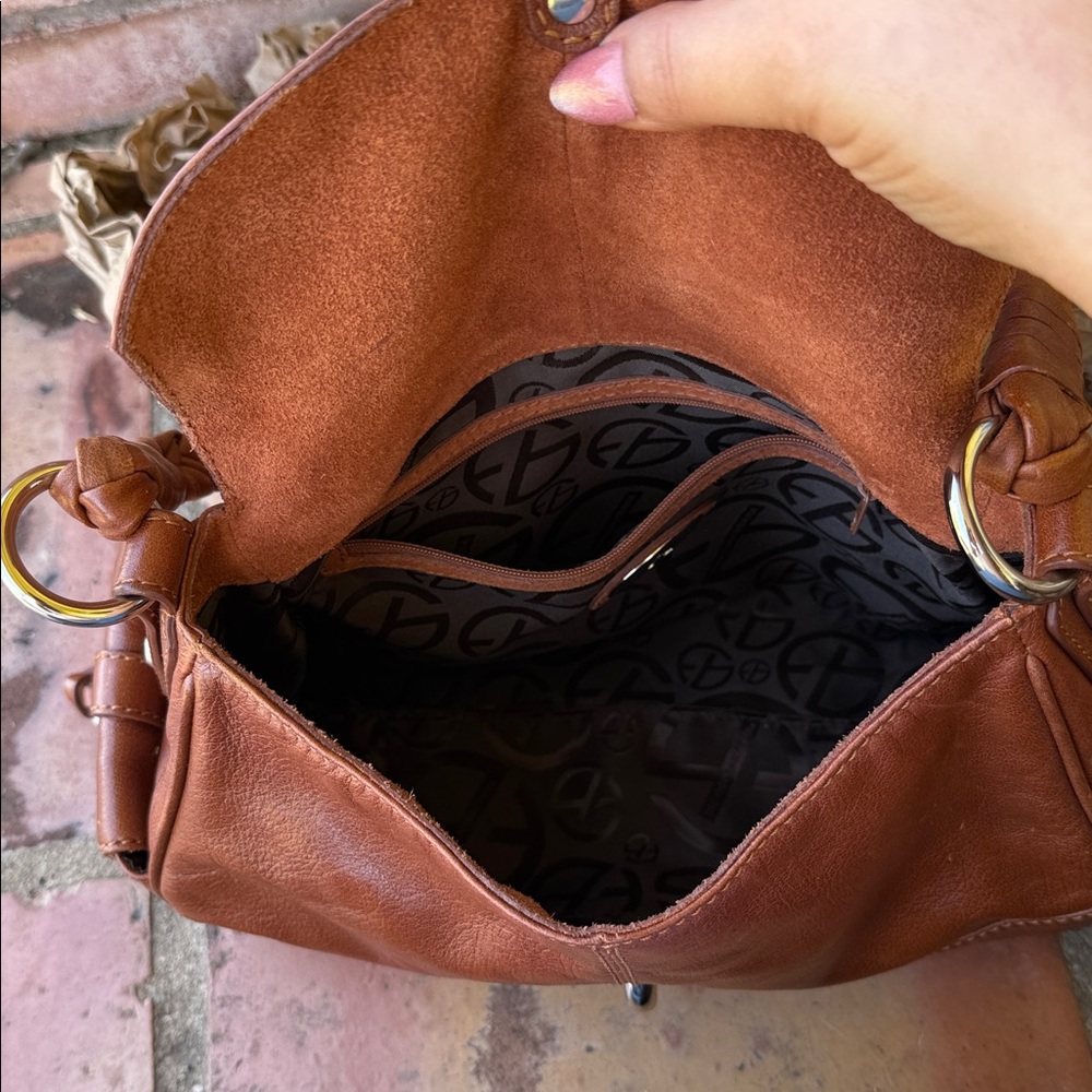 Francesco Biasia Brown Shoulder Bag with Braided Strap - Picture 10 of 12